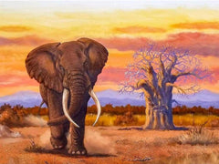 5D Diamond Painting Kit for Kids and Adults - 12x16inch Suitable for Home Leisure and Wall Decoration, Gift for Kids and Adults (Elephant)