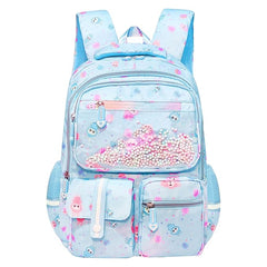 Kawaii School Backpack for Girls - Multifunctional Lightweight Large Capacity Bag for Travel, Picnic (42 X 25 X 15 CM)