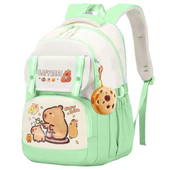 Capybara Print School Bags for Girls, Kids - Large Capacity Backpack for School, Travel, Picnic, Camping Kids 5-12 Years Old (45 X 30 X 20 Cm)