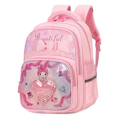Cartoon Design Stylish School Backpack for Girls – Lightweight Burden-Free Water-Resistant and Durable Bag for Kids 8–12 Years (41 X 32 X 15 Cm)