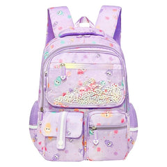 Kawaii School Backpack for Girls - Multifunctional Lightweight Large Capacity Bag for Travel, Picnic (42 X 25 X 15 CM)