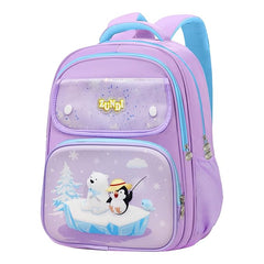 School Bags for Girls, Kids - Penguin Print Large Capacity School Backpack for School, Travel, Picnic, Camping Kids 5-12 Years Old (40 X 30 X 17 Cm)