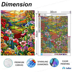 5D Diamond Painting Kit Includes Colourful Diamonds DIY Art and Craft Kit for Kids and Adults Suitable for Home Leisure and Wall Decoration (30 X 40 Cm)