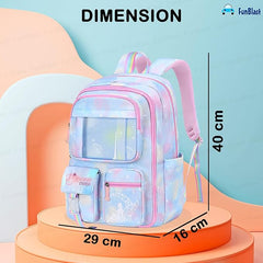Kawaii School Backpack for Girls - Multifunctional Lightweight Stylish Large Capacity Bag for Girls Kids (41 X 29 X 16 CM)