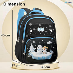 School Bags for Girls, Kids - Penguin Print Large Capacity Backpack for School, Travel, Picnic, Camping 5-12 Years Old (40 X 30 X 17 Cm)