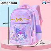 Cute Cartoon School Bag for Girls - Lightweight Multiple Compartments Backpack with Comfortable Shoulder Straps (41 X 32 X 20 Cm)