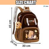 Capybara Print School Bags for Girls, Kids - Large Capacity Backpack for School, Travel, Picnic, Camping Kids 5-12 Years Old (45 X 30 X 20 Cm)