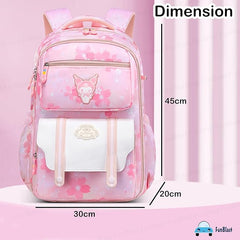 Kawaii School Backpack for Girls - Multifunctional Large Capacity Elementary School bag for Girls (45 X 30 X 20 CM)