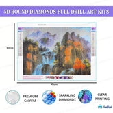 5D Diamond Painting Kit for Kids and Adults - 12x16inch Suitable for Home Leisure and Wall Decoration, Gift for Kids and Adults