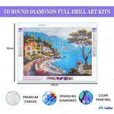 5D Diamond Painting Kit for Kids and Adults - 12x16inch Suitable for Home Leisure and Wall Decoration, Gift for Kids and Adults