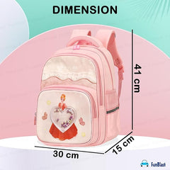 Stylish Cartoon School Backpack for Girls - Durable Spacious Waterproof Backpack for School Girl Kids Bag for 6 To 12 Years (41 X 30 X 15 Cm)