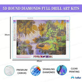 5D Diamond Painting Kit for Kids and Adults - 12x16inch Suitable for Home Leisure and Wall Decoration, Gift for Kids and Adults