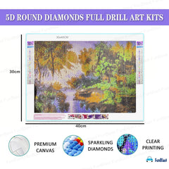 5D Diamond Painting Kit for Kids and Adults - 12x16inch Suitable for Home Leisure and Wall Decoration, Gift for Kids and Adults