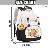 Capybara Print School Bags for Girls, Kids - Large Capacity Backpack for School, Travel, Picnic, Camping Kids 5-12 Years Old (45 X 30 X 20 Cm)