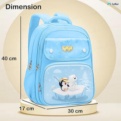 School Bags for Girls, Kids - Penguin Print Large Capacity Backpack for School, Travel, Picnic, Camping Kids 5-12 Years Old (40 X 30 X 17 Cm)
