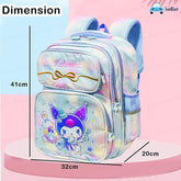 Cute Kawaii Cartoon School Backpack for Girls - Lightweight Multiple Compartments with Comfortable Shoulder Straps (41 X 32 X 20 Cm)
