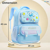 Large Capacity School Bags for Kids - Cartoon Print Girls Bags for School, Travel, Picnic, Camping 5-12 Years Old (40 X 28 X 13 Cm)