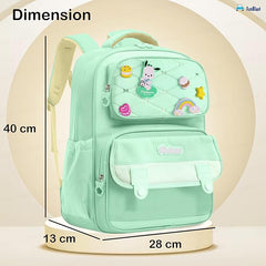 Large Capacity School Bags for Kids - Cartoon Print Girls Bags for School, Travel, Picnic, Camping 5-12 Years Old (40 X 28 X 13 Cm)