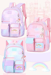 Unicorn Backpack for Children - Lightweight Large Capacity Orthopedic School Bag for Boys Girls Kids (39 X 31 X 20 CM)