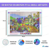 5D Diamond Painting Kit for Kids and Adults - 12x16inch Suitable for Home Leisure and Wall Decoration, Gift for Kids and Adults