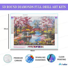 5D Diamond Painting Kit for Kids and Adults - 12x16inch Suitable for Home Leisure and Wall Decoration, Gift for Kids and Adults