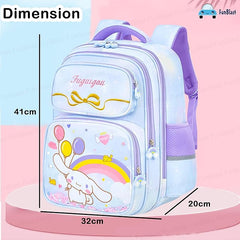 Cute Kawaii Cartoon School Bag for Girls - Lightweight Multiple Compartments Backpack with Comfortable Shoulder Straps (41 X 32 X 20 Cm)
