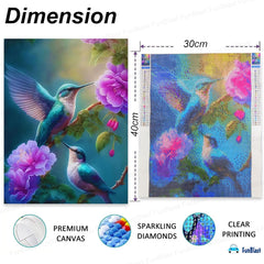 5D Diamond Painting Kit Includes Colourful Diamonds DIY Art and Craft Kit for Kids and Adults Suitable for Home Leisure and Wall Decoration (30 X 40 Cm)