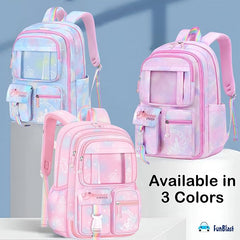 Kawaii School Backpack for Girls - Multifunctional Lightweight Stylish Large Capacity Bag for Girls Kids (41 X 29 X 16 CM)