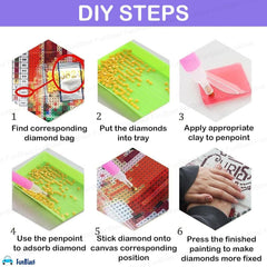 5D Diamond Painting Kit Colourful Diamonds DIY Art & Craft Kit for Kids & Adults Suitable for Home Leisure and Wall Decoration (30 X 40 Cm)