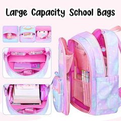 Unicorn Backpack for Children - Lightweight Large Capacity Orthopedic School Bag for Boys Girls Kids (39 X 31 X 20 CM)