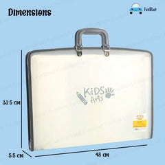 Portfolio File Folder A 3 Size with Zip Lock – Big Size Professional File Storage Bag, 12 Pockets File Folder, Travel File Organizer Bag, Artist/Certificate File Holder