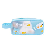 PVC Pencil Pouch with Zipper Closure (Blue)