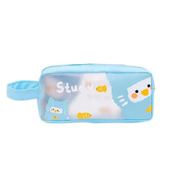 PVC Pencil Pouch with Zipper Closure (Blue)
