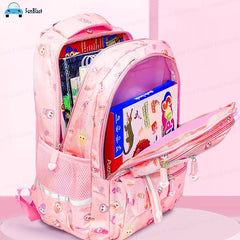 Kawaii School Backpack for Girls - Multifunctional Lightweight Large Capacity Bag for Travel, Picnic (42 X 25 X 15 CM)