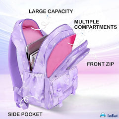 Kawaii School Backpack for Girls - Large Capacity Multifunctional Lightweight Bag for Travel, Picnic (42 X 25 X 15 CM)