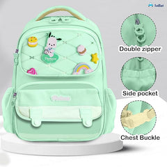Large Capacity School Bags for Kids - Cartoon Print Girls Bags for School, Travel, Picnic, Camping 5-12 Years Old (40 X 28 X 13 Cm)