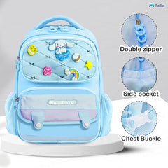 Large Capacity School Bags for Kids - Cartoon Print Girls Bags for School, Travel, Picnic, Camping 5-12 Years Old (40 X 28 X 13 Cm)