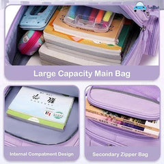 School Bag for Students - Large Capacity Orthopedic Shoulder Bag for Kids, Casual Backpack, Travel Bag, Picnic Bag