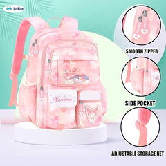 Kawaii School Backpack for Girls - Large Capacity Multifunctional Lightweight Bag for Travel, Picnic (42 X 25 X 15 CM)
