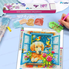 5D Diamond Painting Kit Includes Colourful Diamonds DIY Art and Craft Kit for Kids and Adults Suitable for Home Leisure and Wall Decoration (30 X 40 Cm)