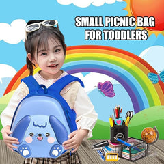 Pre-School Backpack for Kids - Small Lightweight Miniature Bags for 2 Years to 5 Years Toddlers (27 X 27 X 8 Cm)