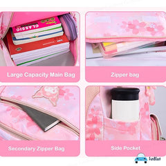 Kawaii School Backpack for Girls - Multifunctional Large Capacity Elementary School bag for Girls (45 X 30 X 20 CM)