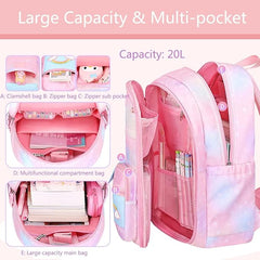 Unicorn Backpack for Children - Lightweight Large Capacity Orthopedic School Bag for Boys Girls Kids (39 X 31 X 20 CM)