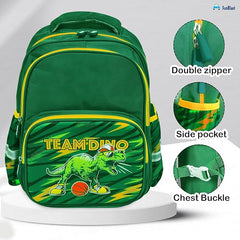 School Bags for Boys - Dinosaur Print Large Capacity Multipurpose Shoulder Bag, Lightweight Travel Bag, Casual Bag (41 X 30 X 15 Cm)