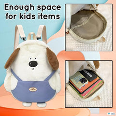Miniature Teddy Bear Shaped Kids Backpack – Plush Bags for Pre-Schoolers and Kindergarten Kid 2-5 Years (30 x 30 x 7 cm)