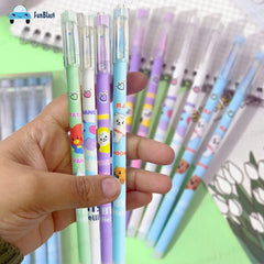 Erasable Gel Pens - Pack of 12 Pcs Erasable Pens 0.5mm, Erasable Pens with Magic Eraser, Smooth Writing Gel Pen, Stationery for School & Office, Birthday Return Gift - Blue Ink