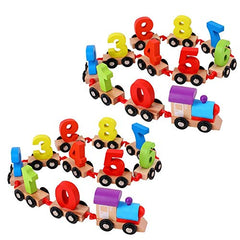 Wooden Digital Colourful Number Train - Educational Toys for 2-Year-Old, Vehicle Pattern 0 to 9 Number Learning & Educational Toys for Kids, Pre-School Learning Kit for Toddlers