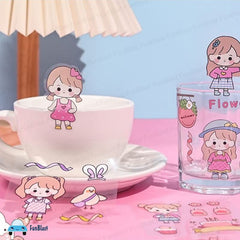 Cute Girl Theme Kawaii Stickers - 200 Sheets Cute Washi Stickers, Japanese Style Girls Sticker Set, Stationery Item, Journals, Scrapbooking, DIY Arts and Crafts