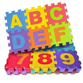 36 Pieces Mini Puzzle Foam Mat for Kids, Interlocking Learning Alphabet and Number Mat for Kids
