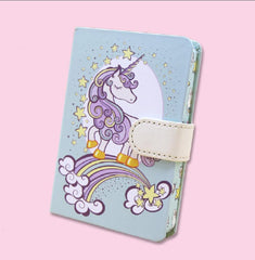 Unicorn Lock Notebook Diary for Kids, Fancy Unicorn Design Diary Notepad for College Students (Pack of 1 Pcs ; Random Color)